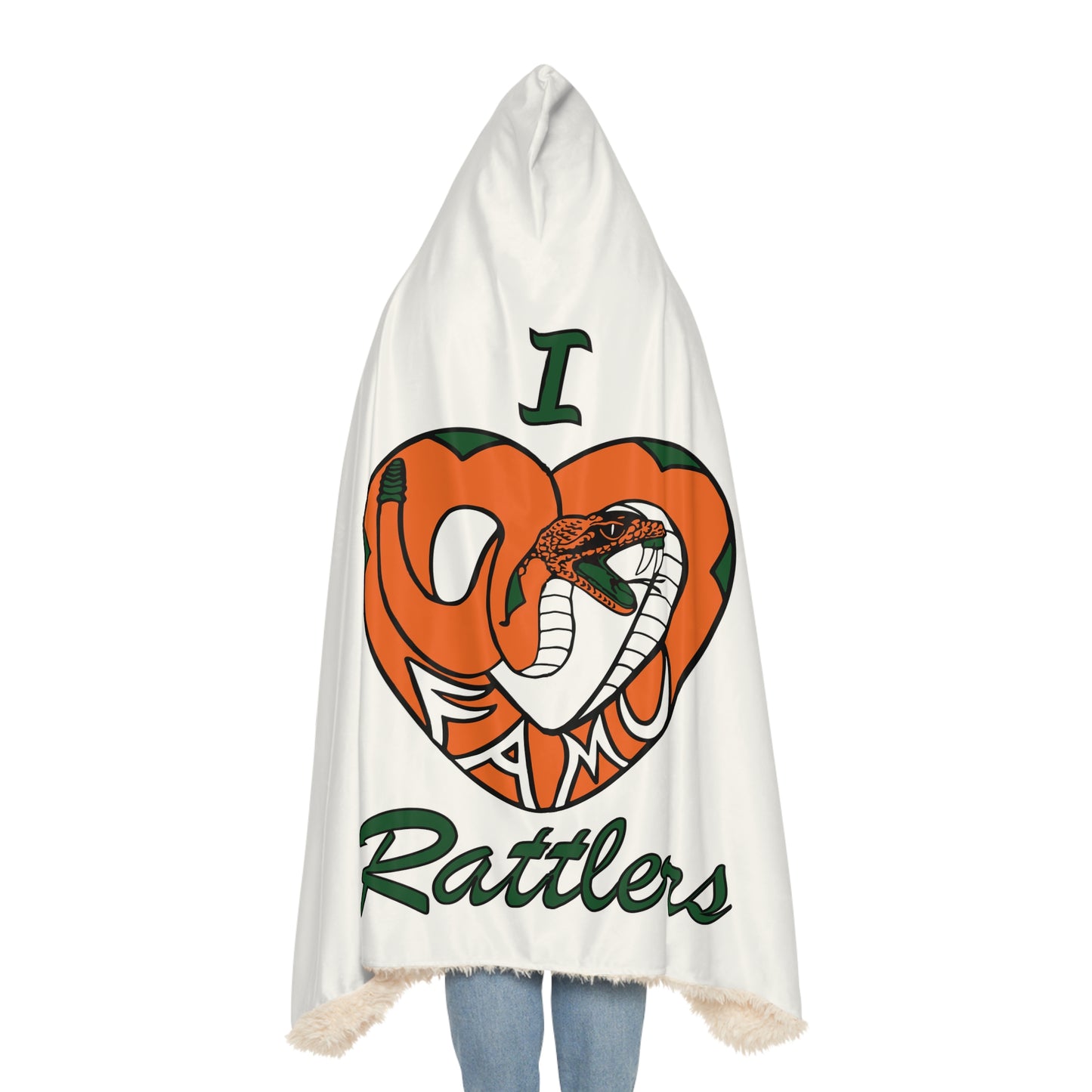 I LOVE FAMU RATTLERS Snuggle Blanket