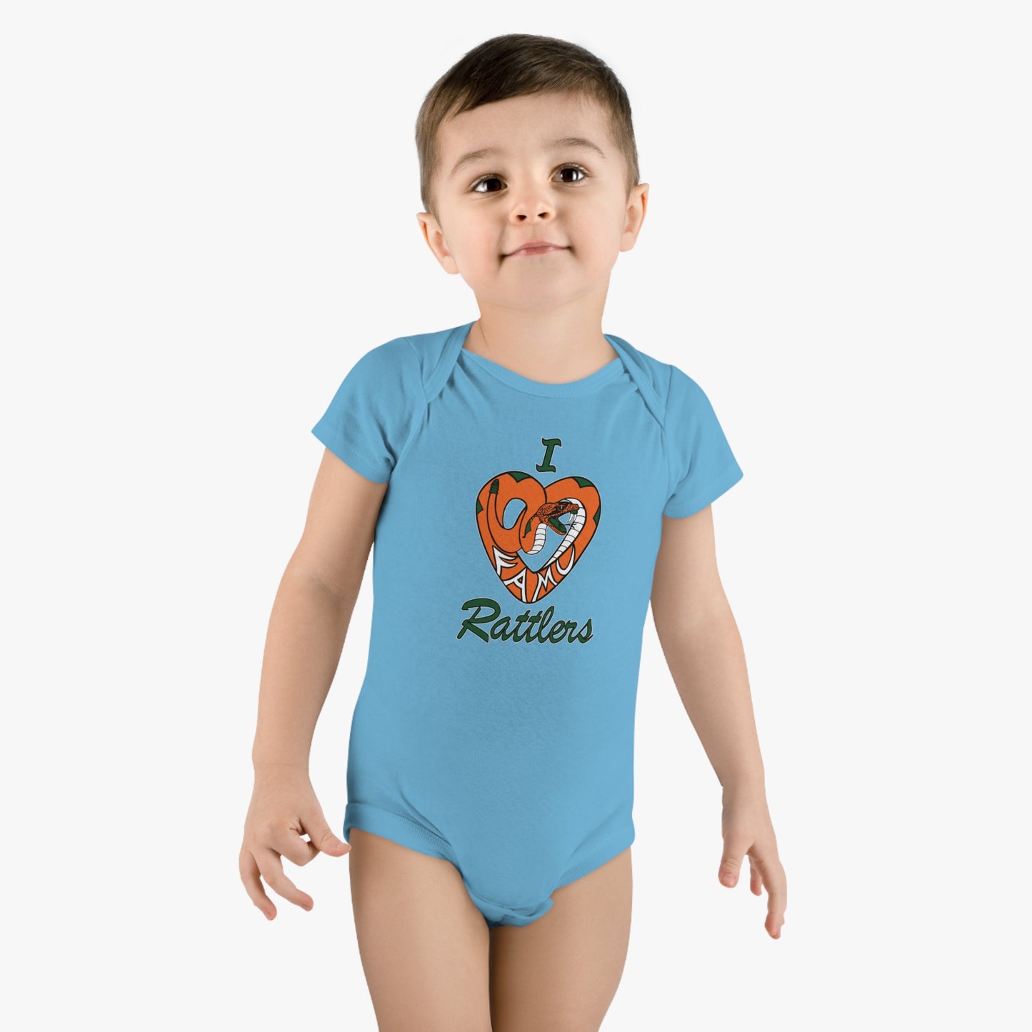 FUTURE FAMU RATTLER I LOVE FAMU RATTLERS Baby Short Sleeve Onesie®