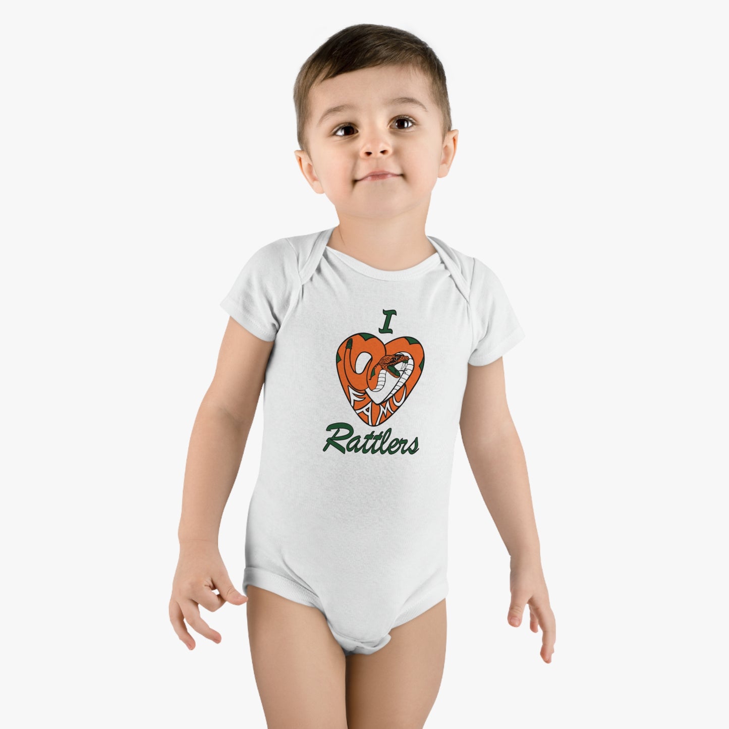 FUTURE FAMU RATTLER I LOVE FAMU RATTLERS Baby Short Sleeve Onesie®