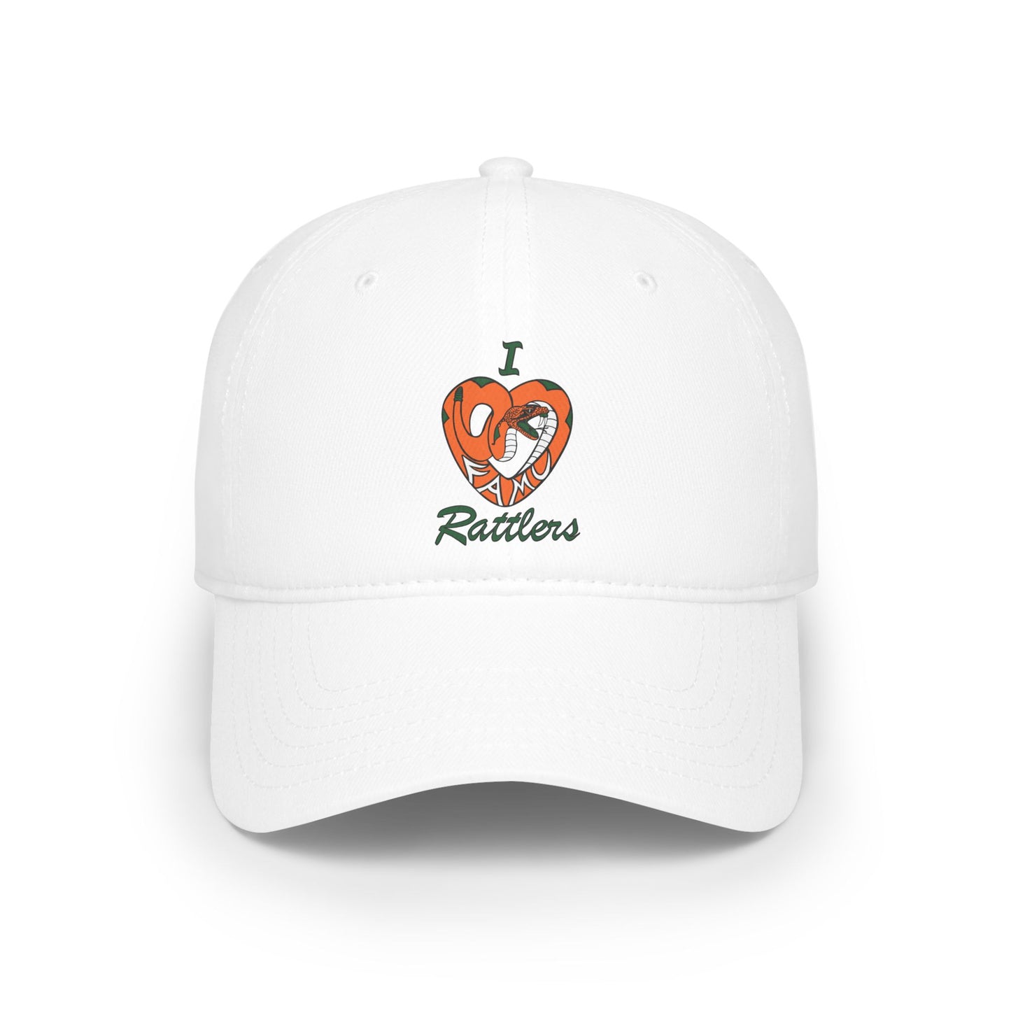 I LOVE FAMU RATTLERS Low Profile Baseball Cap