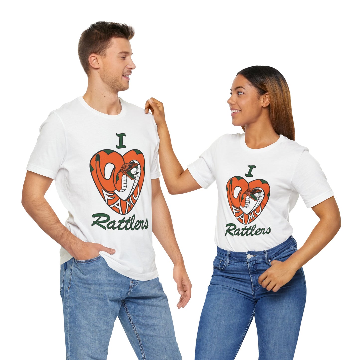 I LOVE FAMU RATTLERS Unisex Jersey Short Sleeve Tee