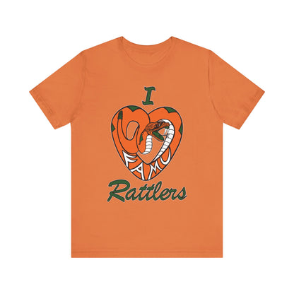 I LOVE FAMU RATTLERS Unisex Jersey Short Sleeve Tee