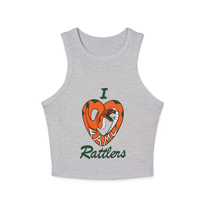 I LOVE FAMU RATTLERS Women's Micro Rib Racer Tank Top