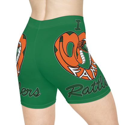 I LOVE FAMU RATTLERS Women's Biker Shorts