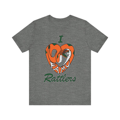 I LOVE FAMU RATTLERS Unisex Jersey Short Sleeve Tee