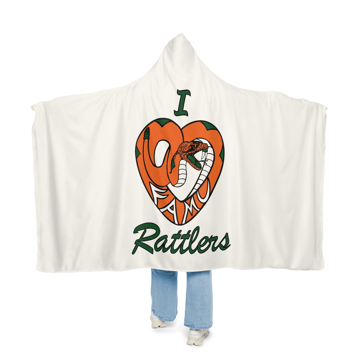 I LOVE FAMU RATTLERS Snuggle Blanket