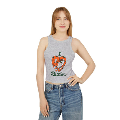 I LOVE FAMU RATTLERS Women's Micro Rib Racer Tank Top