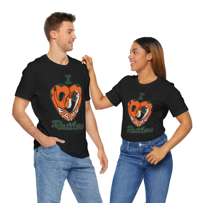 I LOVE FAMU RATTLERS Unisex Jersey Short Sleeve Tee