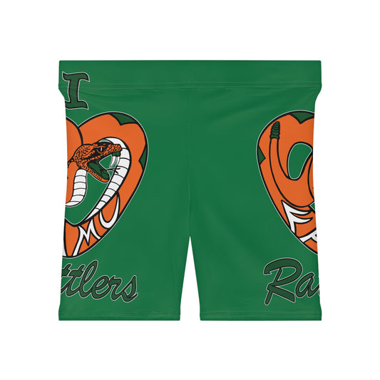 I LOVE FAMU RATTLERS Women's Biker Shorts