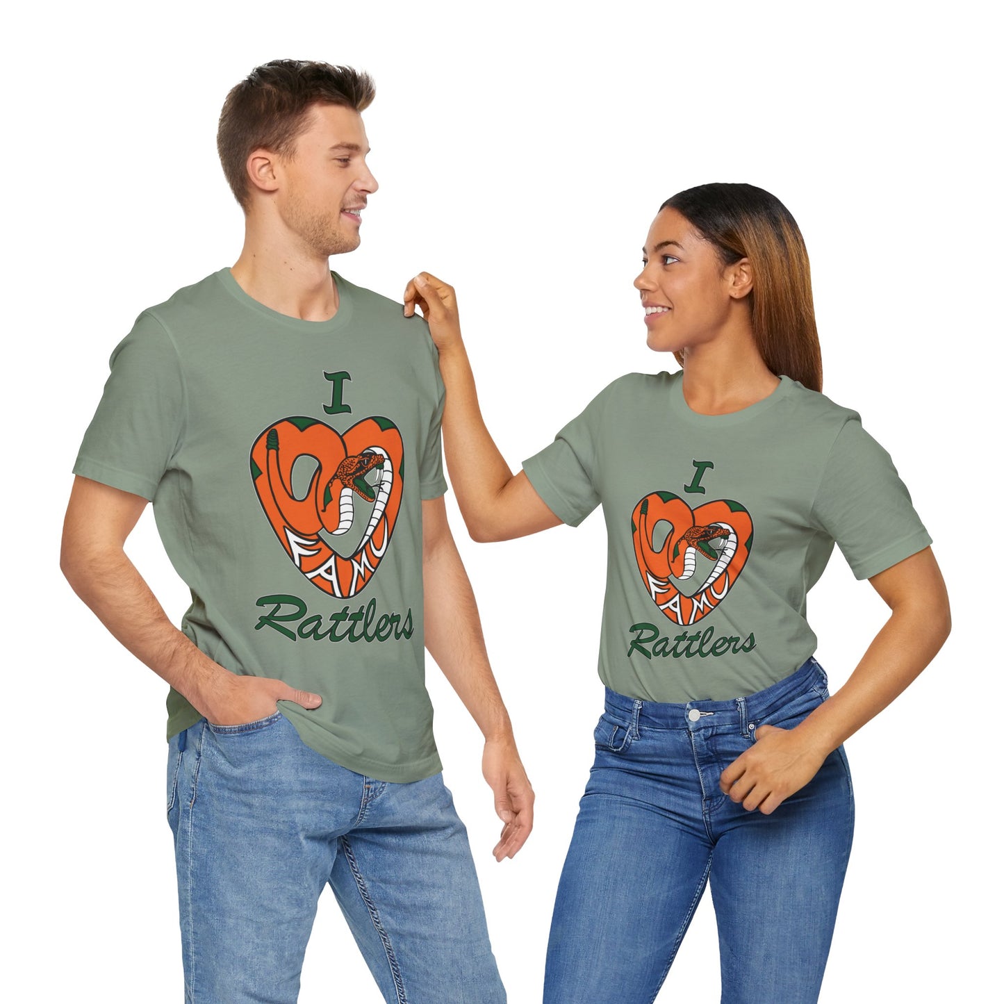 I LOVE FAMU RATTLERS Unisex Jersey Short Sleeve Tee