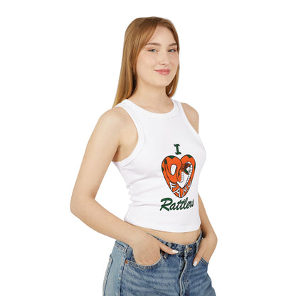 I LOVE FAMU RATTLERS Women's Micro Rib Racer Tank Top