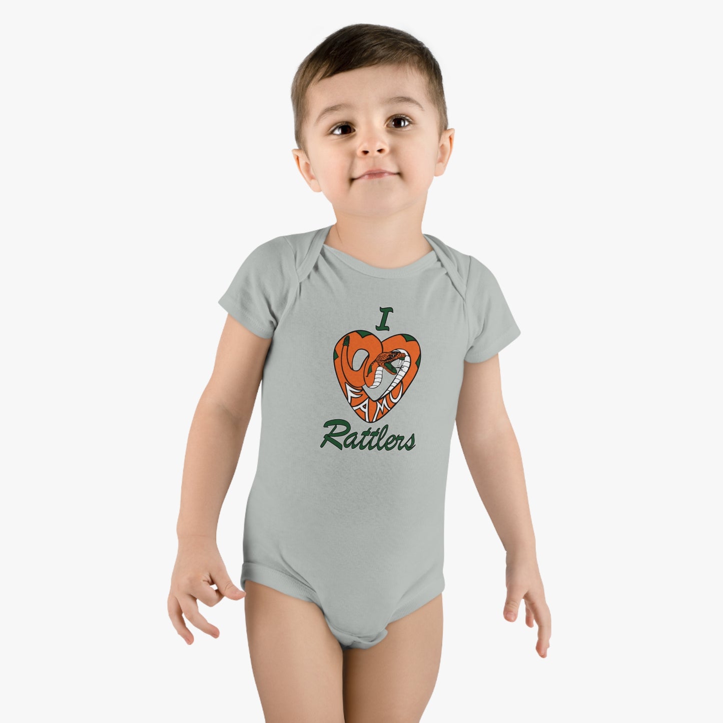 FUTURE FAMU RATTLER I LOVE FAMU RATTLERS Baby Short Sleeve Onesie®