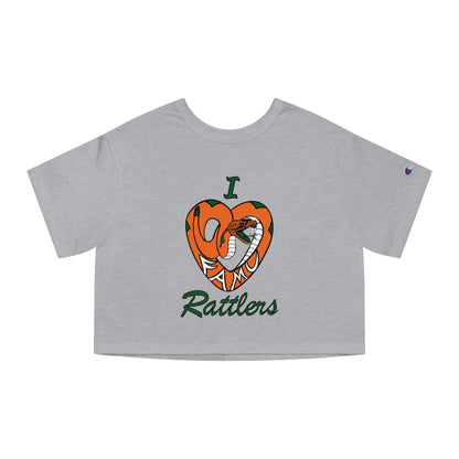 I LOVE FAMU RATTLERS Champion Women's Heritage Cropped T-Shirt