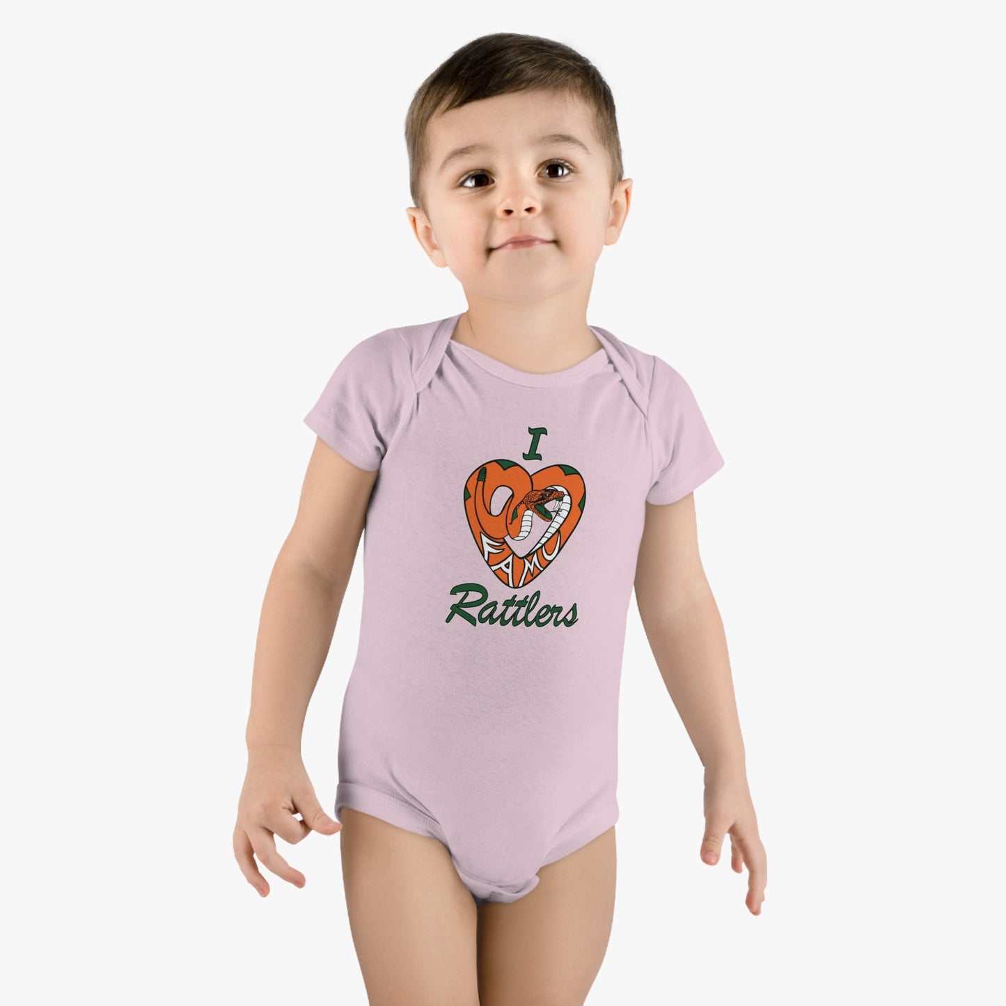 FUTURE FAMU RATTLER I LOVE FAMU RATTLERS Baby Short Sleeve Onesie®