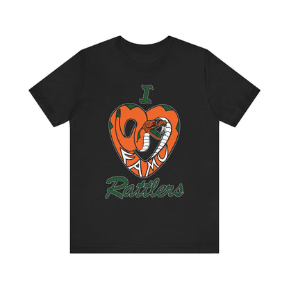 I LOVE FAMU RATTLERS Unisex Jersey Short Sleeve Tee