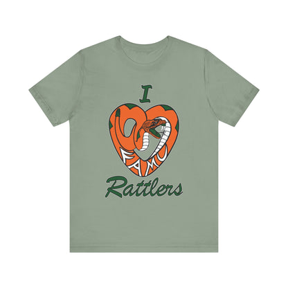 I LOVE FAMU RATTLERS Unisex Jersey Short Sleeve Tee